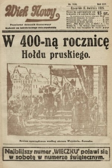 Wiek Nowy : popularny dziennik ilustrowany. 1925, nr 7138