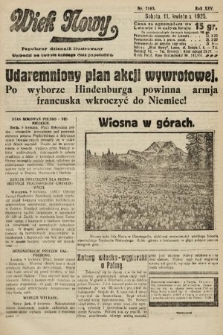 Wiek Nowy : popularny dziennik ilustrowany. 1925, nr 7140