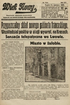 Wiek Nowy : popularny dziennik ilustrowany. 1925, nr 7144