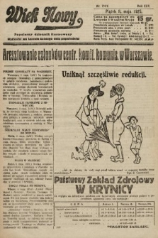 Wiek Nowy : popularny dziennik ilustrowany. 1925, nr 7161