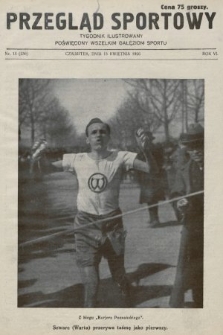 Przegląd Sportowy : tygodnik ilustrowany, poświęcony wszelkim gałęziom sportu. 1926, nr 15