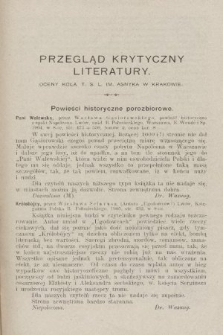 Przegląd Krytyczny Literatury. 1905, [nr 4]