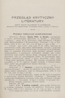 Przegląd Krytyczny Literatury. 1905, [nr 5]