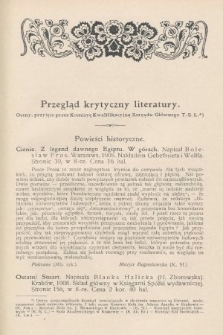 Przegląd Krytyczny Literatury. 1909, [nr 5]