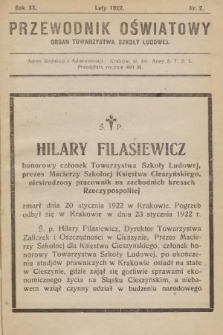 Przewodnik Oświatowy : organ Towarzystwa Szkoły Ludowej. 1922, nr 2
