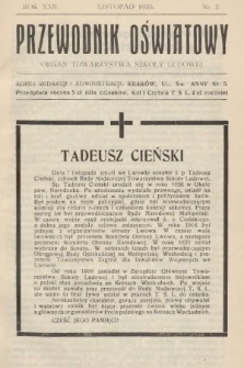 Przewodnik Oświatowy : organ Towarzystwa Szkoły Ludowej. 1925, nr 2