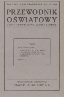 Przewodnik Oświatowy : organ Towarzystwa Szkoły Ludowej. 1930, nr 4-9