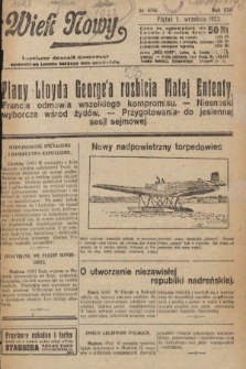 Wiek Nowy : popularny dziennik ilustrowany. 1922, nr 6366