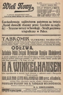 Wiek Nowy : popularny dziennik ilustrowany. 1922, nr 6372