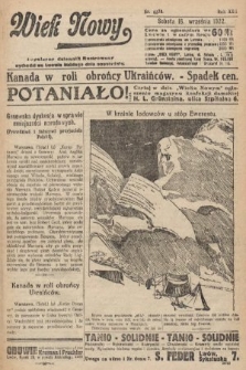 Wiek Nowy : popularny dziennik ilustrowany. 1922, nr 6378