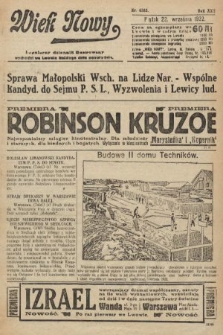 Wiek Nowy : popularny dziennik ilustrowany. 1922, nr 6383