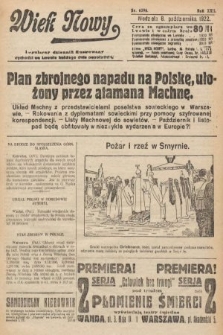 Wiek Nowy : popularny dziennik ilustrowany. 1922, nr 6396