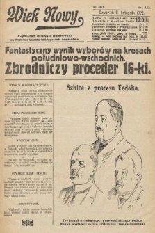 Wiek Nowy : popularny dziennik ilustrowany. 1922, nr 6418