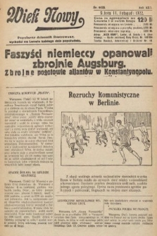 Wiek Nowy : popularny dziennik ilustrowany. 1922, nr 6420