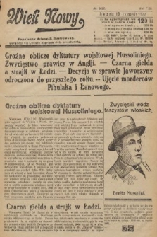 Wiek Nowy : popularny dziennik ilustrowany. 1922, nr 6427