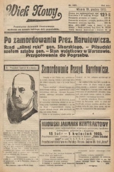 Wiek Nowy : popularny dziennik ilustrowany. 1922, nr 6451