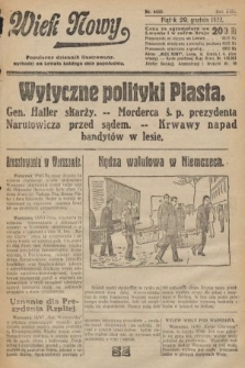 Wiek Nowy : popularny dziennik ilustrowany. 1922, nr 6458