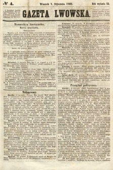 Gazeta Lwowska. 1862, nr 4