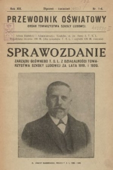Przewodnik Oświatowy : organ Towarzystwa Szkoły Ludowej. 1921, nr 1-4