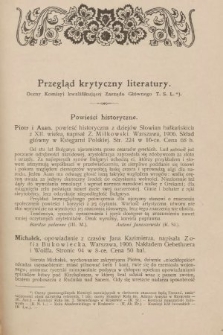 Przegląd Krytyczny Literatury. 1907, [nr 1]