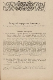 Przegląd Krytyczny Literatury. 1907, [nr 4]