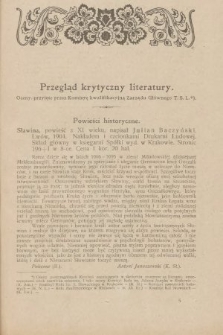 Przegląd Krytyczny Literatury. 1907, [nr 5]
