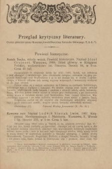 Przegląd Krytyczny Literatury. 1907, [nr 10]