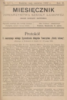 Miesięcznik Towarzystwa Szkoły Ludowej : organ Zarządu Głównego. 1902, nr 5-6