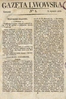 Gazeta Lwowska. 1833, nr 1