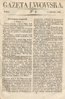 Gazeta Lwowska. 1833, nr 2