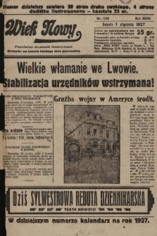 Wiek Nowy : popularny dziennik ilustrowany. 1927, nr 7658