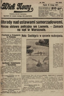 Wiek Nowy : popularny dziennik ilustrowany. 1927, nr 7696
