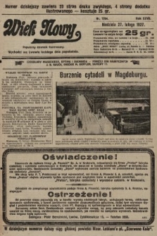 Wiek Nowy : popularny dziennik ilustrowany. 1927, nr 7704