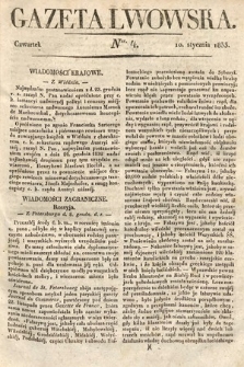 Gazeta Lwowska. 1833, nr 4