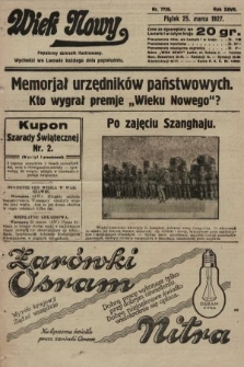 Wiek Nowy : popularny dziennik ilustrowany. 1927, nr 7726