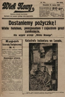 Wiek Nowy : popularny dziennik ilustrowany. 1927, nr 7731