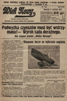 Wiek Nowy : popularny dziennik ilustrowany. 1927, nr 7734