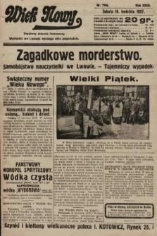 Wiek Nowy : popularny dziennik ilustrowany. 1927, nr 7745