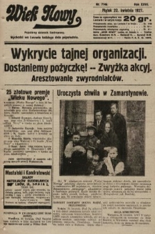 Wiek Nowy : popularny dziennik ilustrowany. 1927, nr 7749