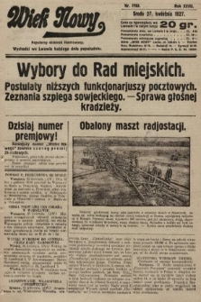 Wiek Nowy : popularny dziennik ilustrowany. 1927, nr 7753