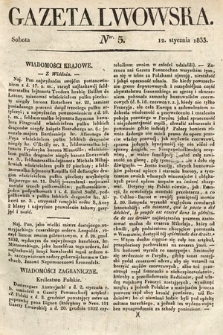 Gazeta Lwowska. 1833, nr 5