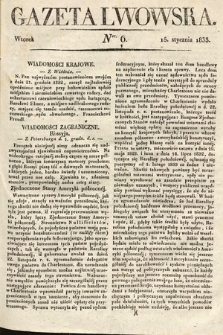 Gazeta Lwowska. 1833, nr 6