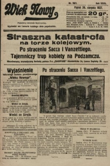 Wiek Nowy : popularny dziennik ilustrowany. 1927, nr 7851