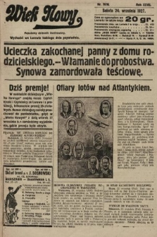 Wiek Nowy : popularny dziennik ilustrowany. 1927, nr 7876