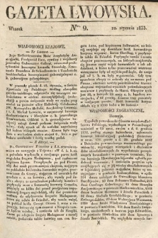 Gazeta Lwowska. 1833, nr 9