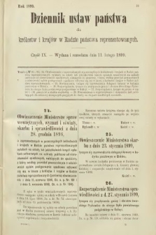 Dziennik Ustaw Państwa dla Królestw i Krajów w Radzie Państwa Reprezentowanych. 1899, cz. 9