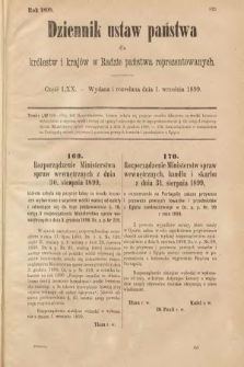Dziennik Ustaw Państwa dla Królestw i Krajów w Radzie Państwa Reprezentowanych. 1899, cz. 70