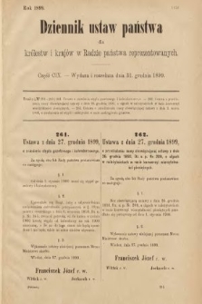 Dziennik Ustaw Państwa dla Królestw i Krajów w Radzie Państwa Reprezentowanych. 1899, cz. 109