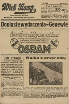 Wiek Nowy : popularny dziennik ilustrowany. 1927, nr 7938