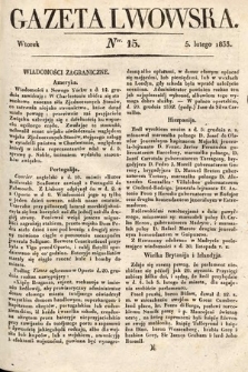 Gazeta Lwowska. 1833, nr 15